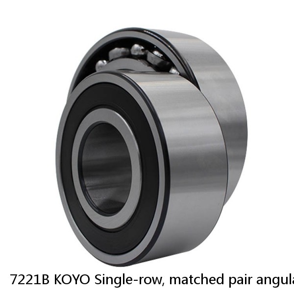 7221B KOYO Single-row, matched pair angular contact ball bearings #1 image